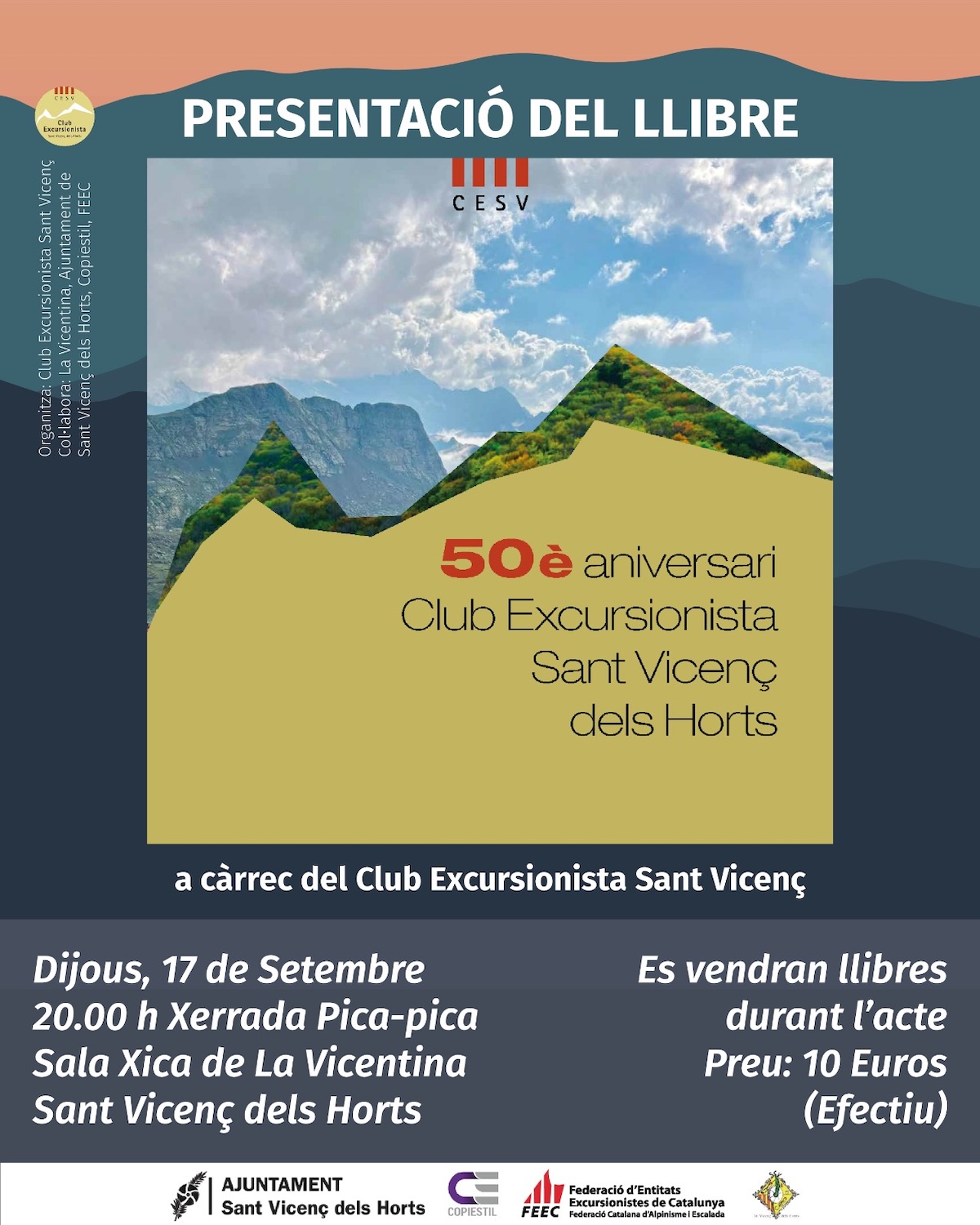 El Club Excursionista de Sant Vicenç dels Horts presenta el llibre dels seus 50 anys