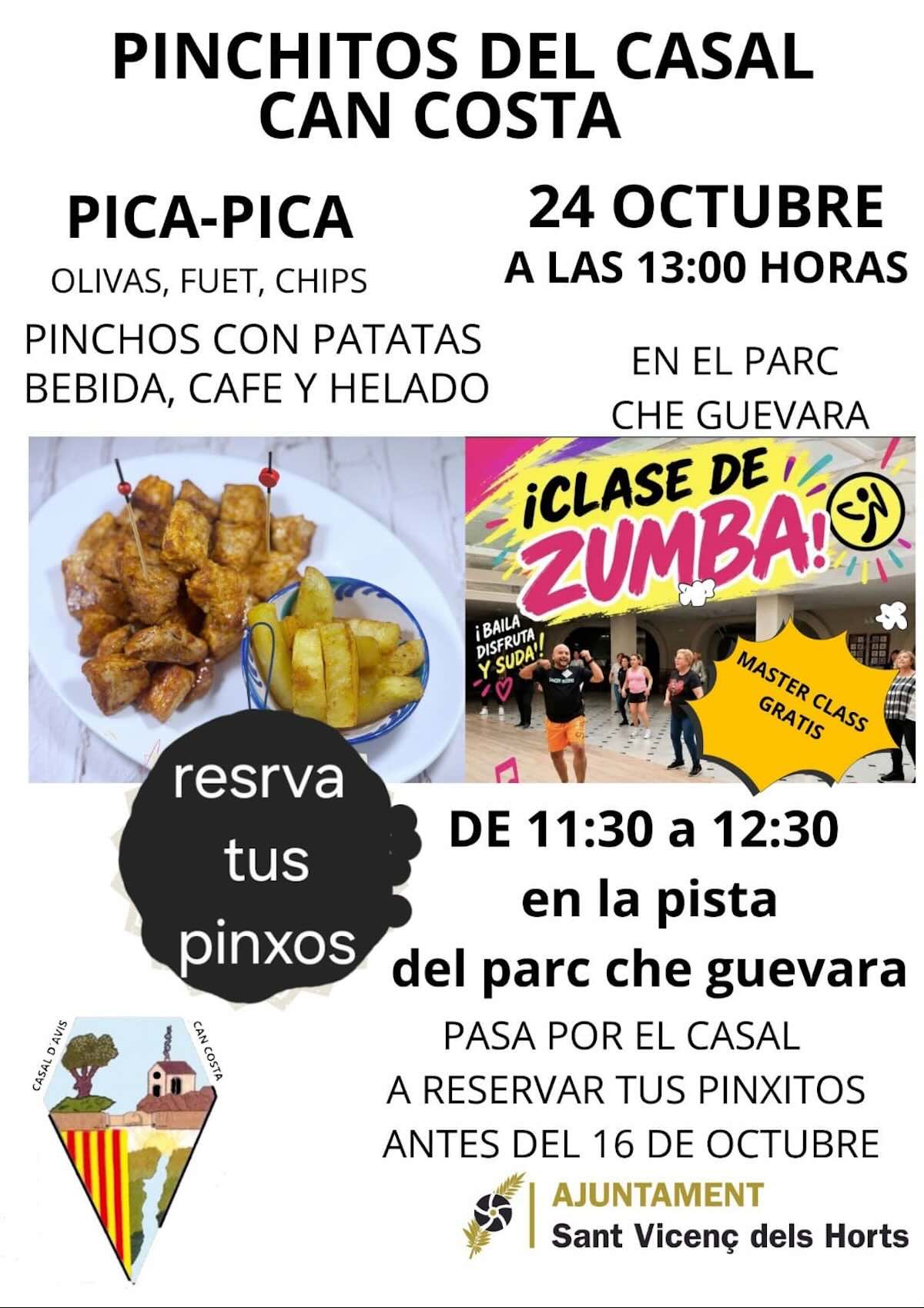 El Casal d’Avis de Can Costa organitza una jornada de pinxos i zumba 