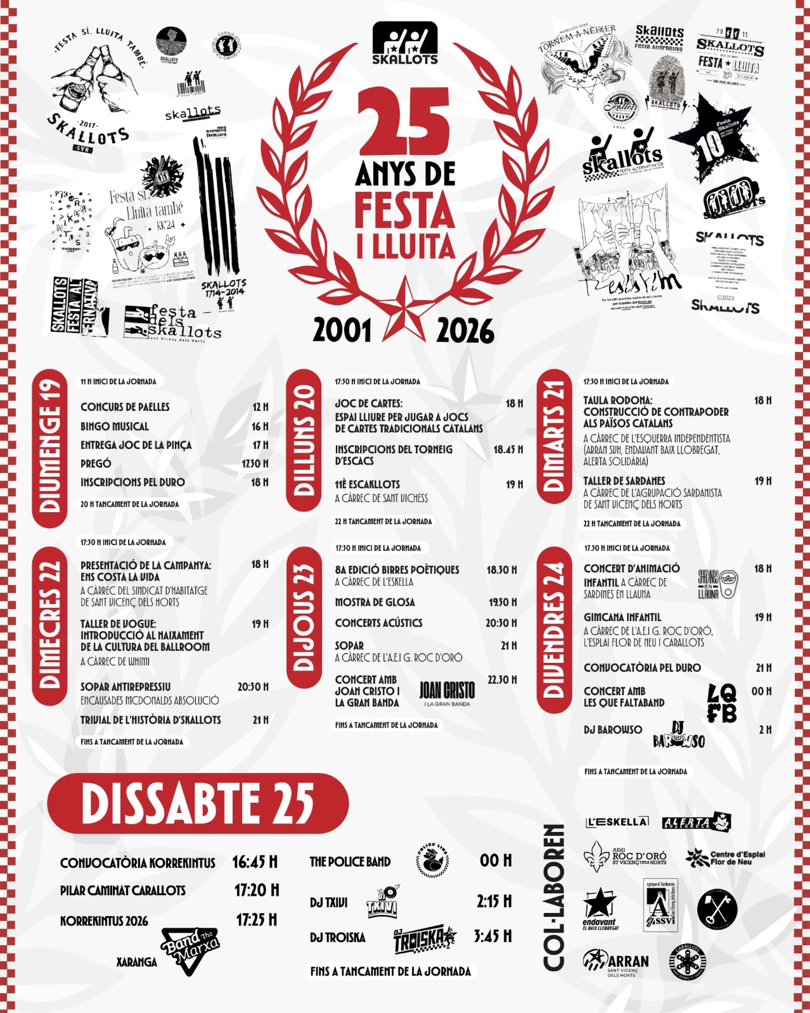 Els Skallots anuncien la programació de la Festa Major Alternativa 2026